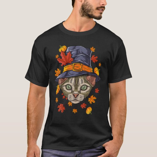 Camiseta Caída del otoño del traje de peregrino Devon Rex (Anverso)