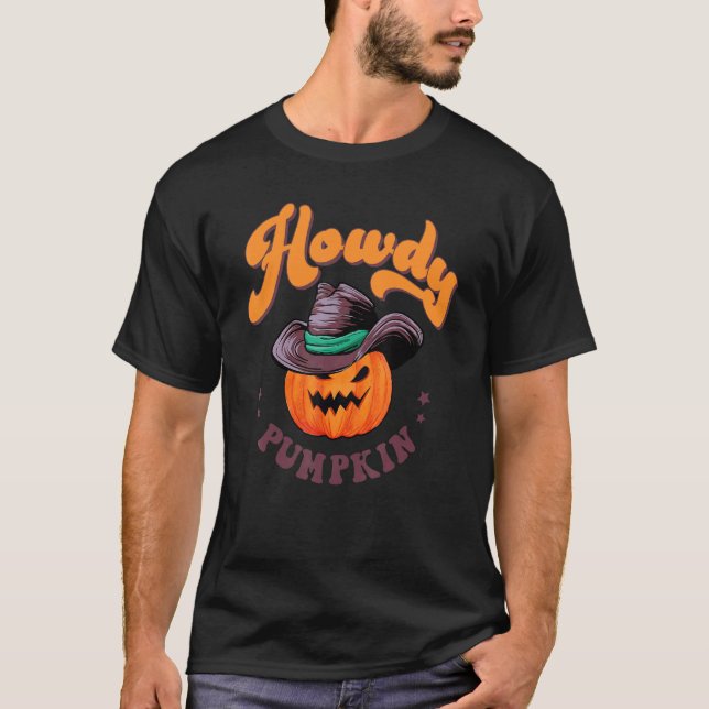 Camiseta Caída del país occidental de Halloween retro de ca (Anverso)