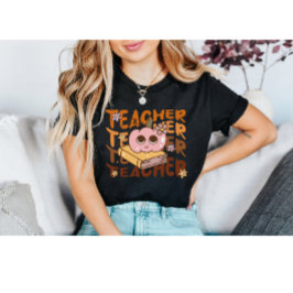 Camiseta Caída del profesor de calabaza retro | Clase Cute 