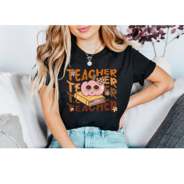 Camiseta Caída del profesor de calabaza retro | Clase Cute  (Subido por el creador)