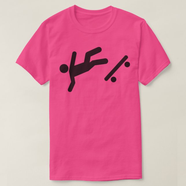 Camiseta Caída del Skateboard Stickman (Diseño del anverso)