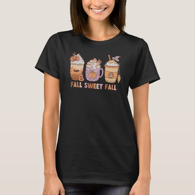 Camiseta Caída dulce otoño temible calabaza de halloween be (Anverso)