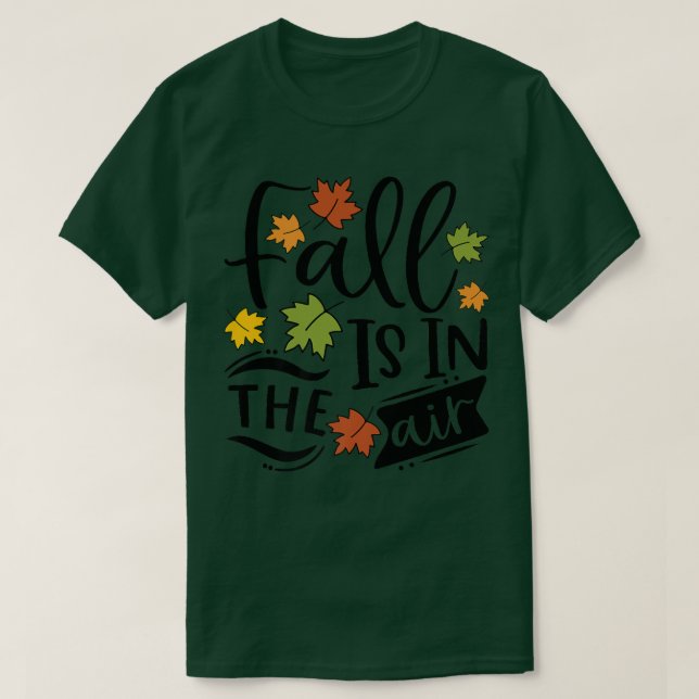 Camiseta Caída En La Calabaza De Otoño De Las Arce De Aire (Diseño del anverso)