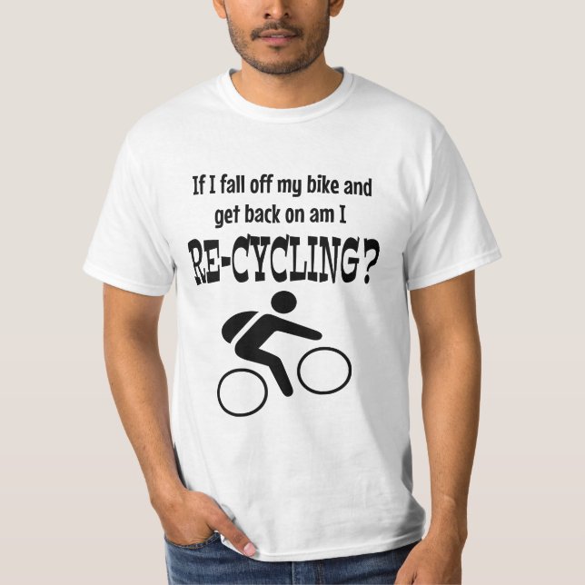 Camiseta Caída en mi bicicleta negra (Anverso)