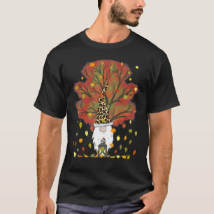 Camiseta Caída Gnome Leopard Vintage Otoño Sale Thanksgiv