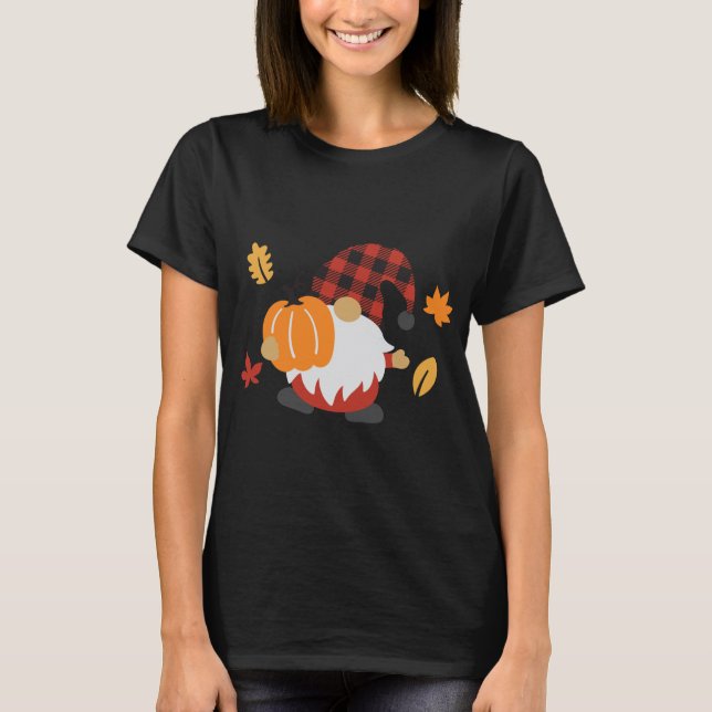 Camiseta Caída Gnomes Spice Pumpkin Otoño Sale Thanksgivi (Anverso)