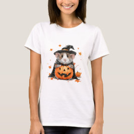 Camiseta Caída Halloween Cerdo de Guinea Bruja