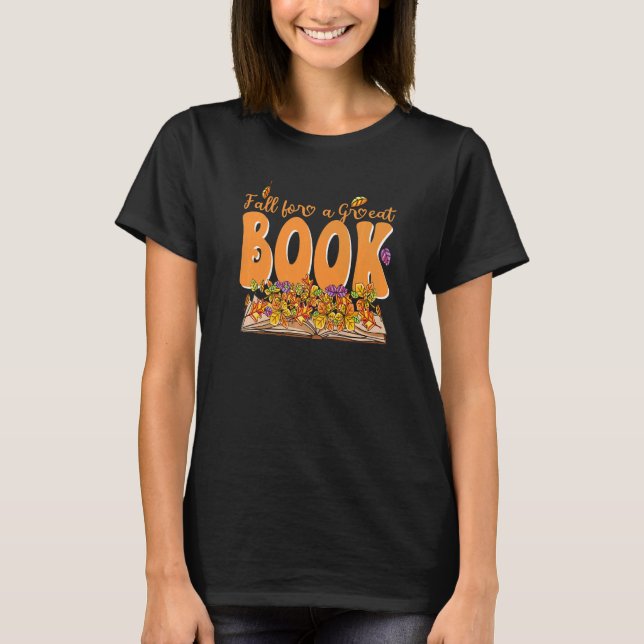 Camiseta Caída Por Un Gran Libro De Hojas De Otoño (Anverso)