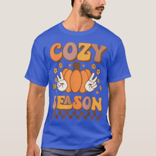 Camiseta Caída Retro Cosmosa Temporada Cute Caída Calabaza