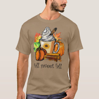 Camiseta Caída Sweet Fall Pumpkin Sunflower Vintage Otoño F