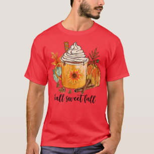 Camiseta Caída Sweet Fall Pumpkin Sunflower Vintage Otoño F