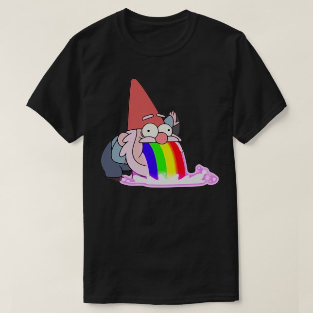 Camiseta Caídas de gravedad vómitos gnomos de arco iris Shm (Diseño del anverso)