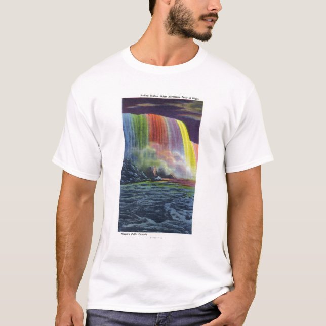 Camiseta Caídas de la herradura iluminadas en la noche (Anverso)
