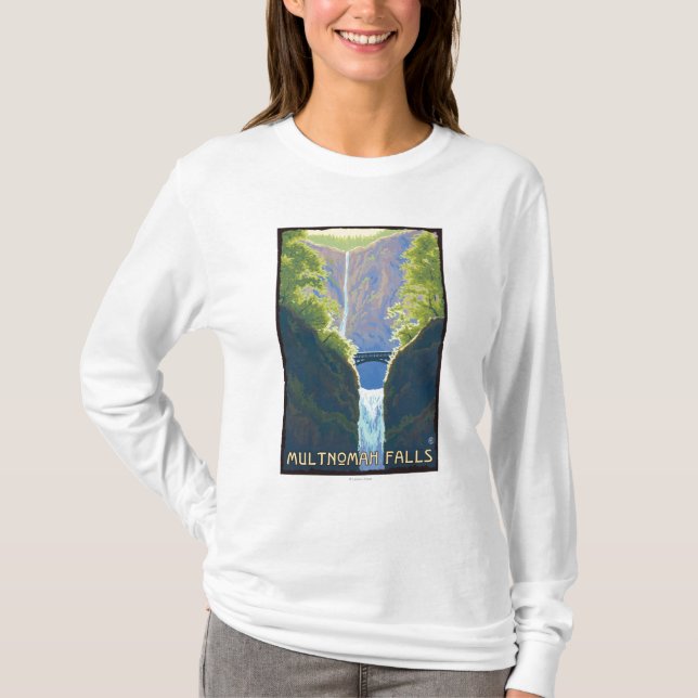 Camiseta Caídas de Multnomah, OregonMaiden de las caídas (Anverso)