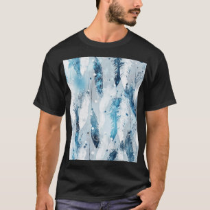 Camiseta Caídas de plumas: Blue Watercolor Seamless