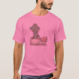 Camiseta caimán bebé adorable saliendo del cascarón