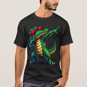Camiseta Caimán con gafas de sol haciendo dabbing Animal