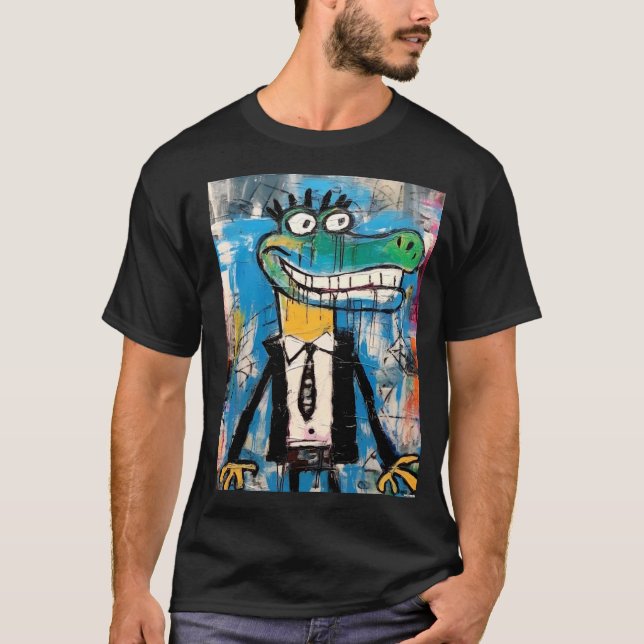 Camiseta Caimán de Arte Callejero Graffiti (Anverso)