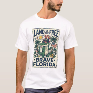 Camiseta Caimán de Florida Patriótico 4 de Julio