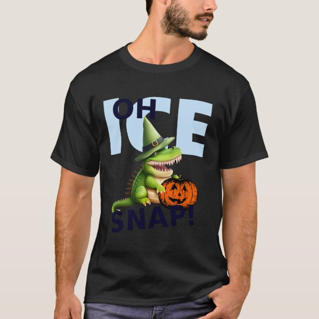 Camiseta Caimán de Halloween de ICE Oh Snap! (Anverso)