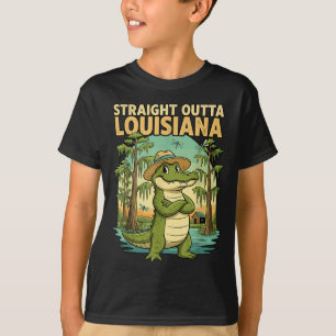 Camiseta Caimán divertido de Luisiana Diseño retro de viaje