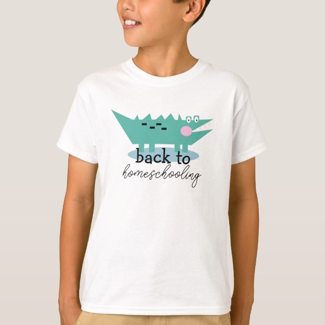Camiseta Caimán Regresa al Primer Día de Homeschooling  (Anverso)
