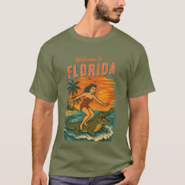 Camiseta Caimán Surf Vida Costera Gráfico Surf Retro