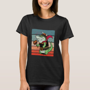 Camiseta Caimán vikingo caricatura divertido fiero martillo