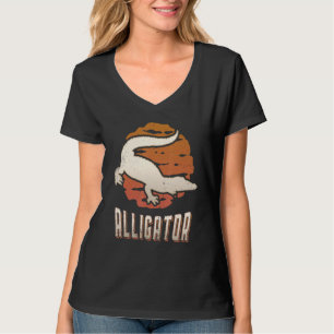 Camiseta Caimán Vintage Retro Clásico Animal Atardecer