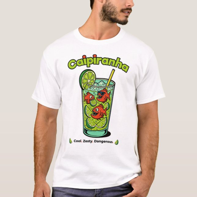 Camiseta Caipiranha Cocktail - Graciosa bebida tropical pir (Anverso)