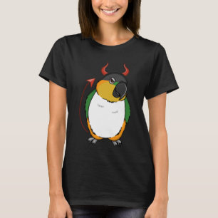 Camiseta Caique de cabeza negra con disfraz de loro de mal 