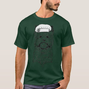 Camiseta Cairn Terrier Dog Cocina graciosa del chef