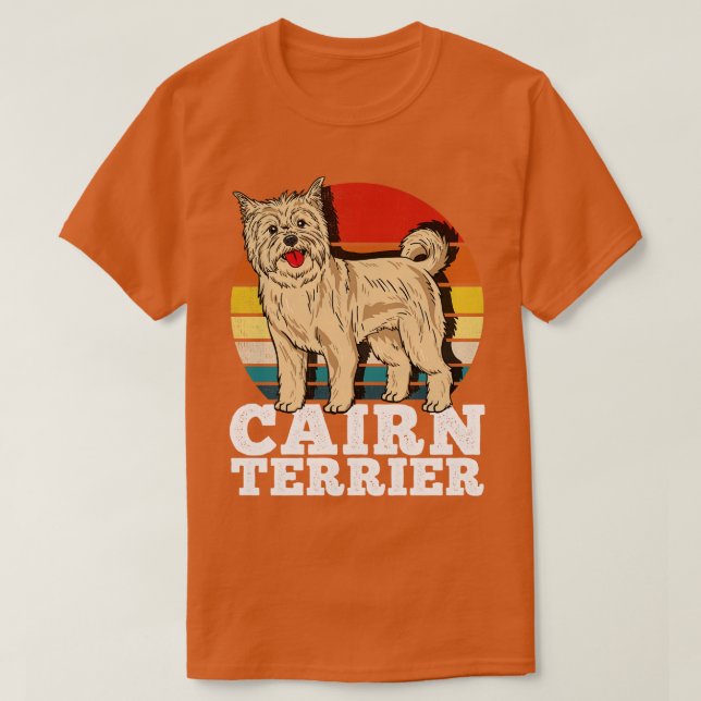 Camiseta Cairn Terrier Dog Lover Retro (Diseño del anverso)