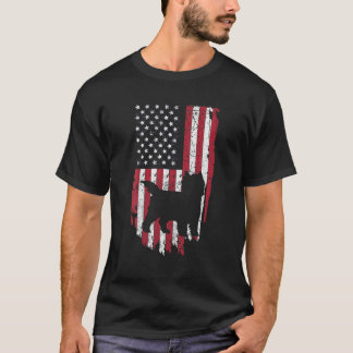 Camiseta Cairn Terrier Dog Silhouette S, 4 De Julio Estados