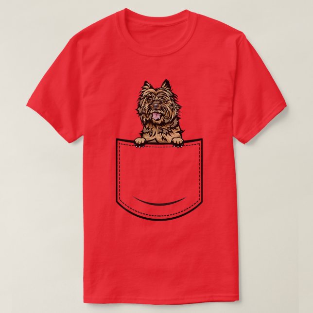 Camiseta Cairn Terrier En Pocket Divertido Perro Perdedor  (Diseño del anverso)