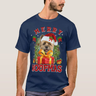 Camiseta Cairn Terrier Merry Xmas Noches de Navidad alumbra
