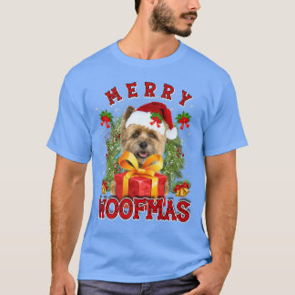 Camiseta Cairn Terrier Merry Xmas Noches de Navidad alumbra