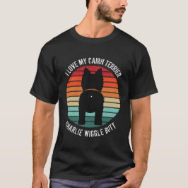 Camiseta Cairn Terrier Retro Sunset Dog Butt T-Shirt