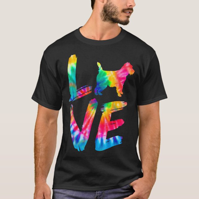 Camiseta Cairn Terrier Tie Dye Love Dog Mom Dad (Anverso)