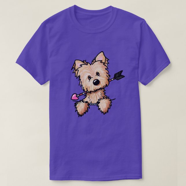 Camiseta Cairn Terrier Valentine Cupid T-Shirt (Diseño del anverso)