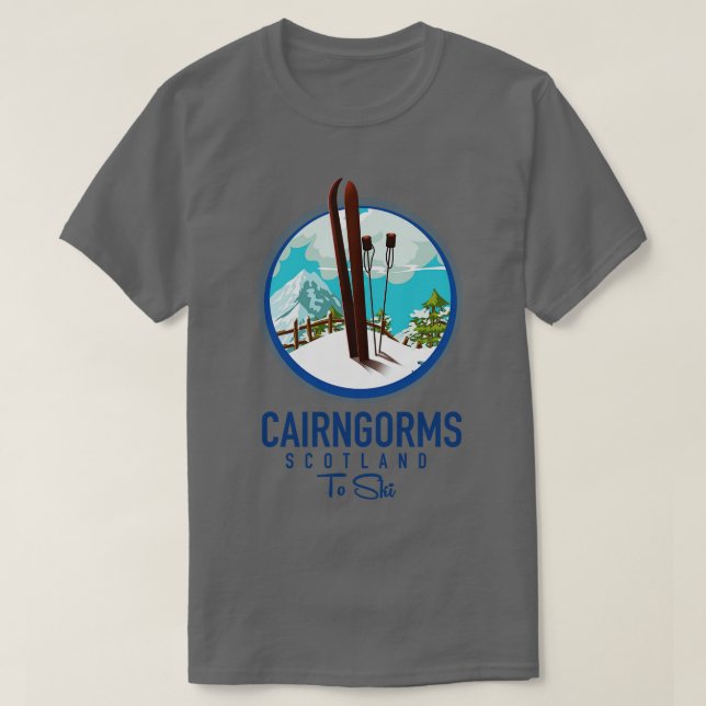 Camiseta Cairngorms scotland to ski (Diseño del anverso)