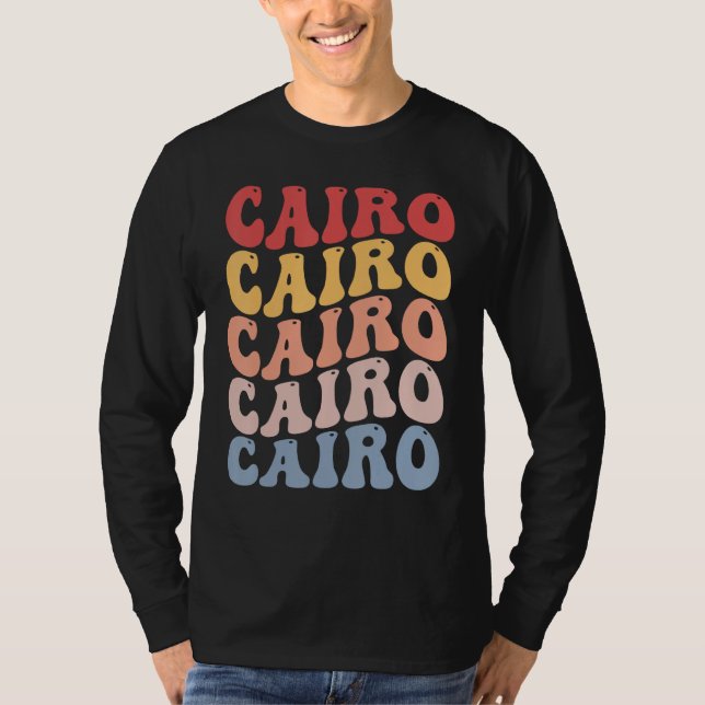 Camiseta Cairo City Groovy Retro (Anverso)