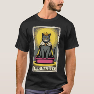Camiseta Caja de arena para gatos con tarjeta del tarot de 