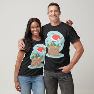 Camiseta Caja de artesanías con decoración de Navidades y s