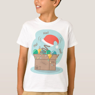Camiseta Caja de artesanías con decoración de Navidades y s