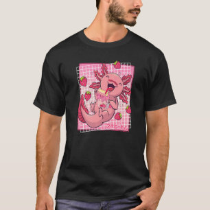 Camiseta Caja de Batido de Fresa de Ajolote Chica Japonesa
