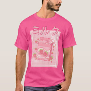 Camiseta Caja de batido de leche con fresa aii japonesa de