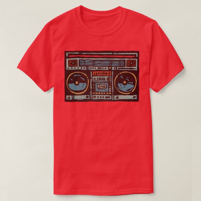 Camiseta Caja de boom ventilado (Diseño del anverso)