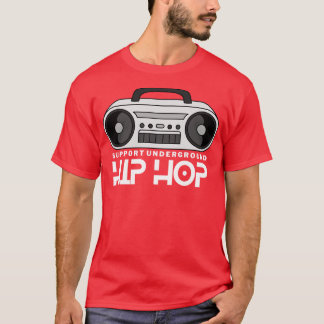 Camiseta Caja de boombox de hip hop subterráneo