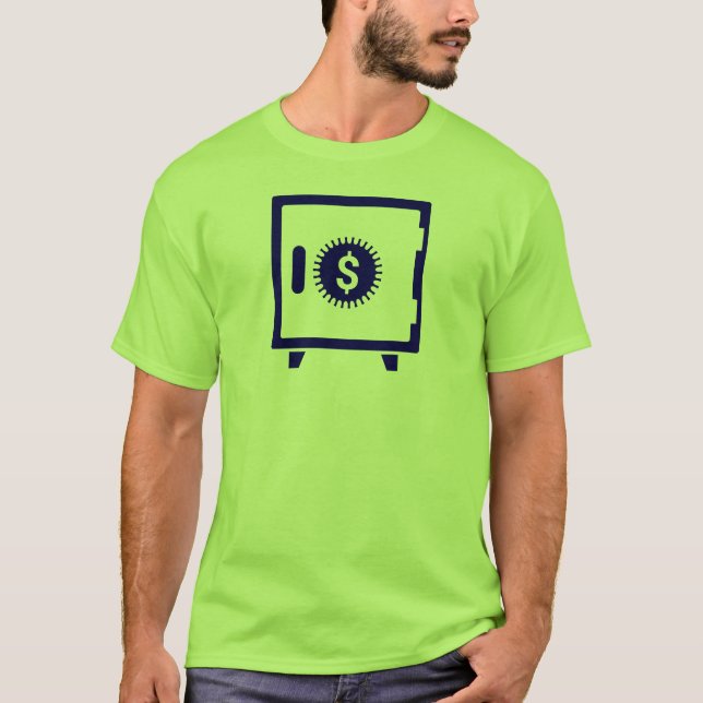 Camiseta Caja de Caja Fuerte Azul (Anverso)